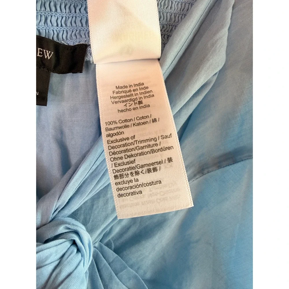 J. Crew Convertible Sarong 100% Cotton Light Blue Size XS